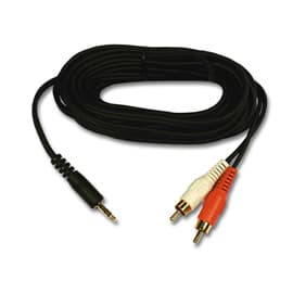 Belkin 3.5mm Jack to 2 Phono Speaker Cables, 5m